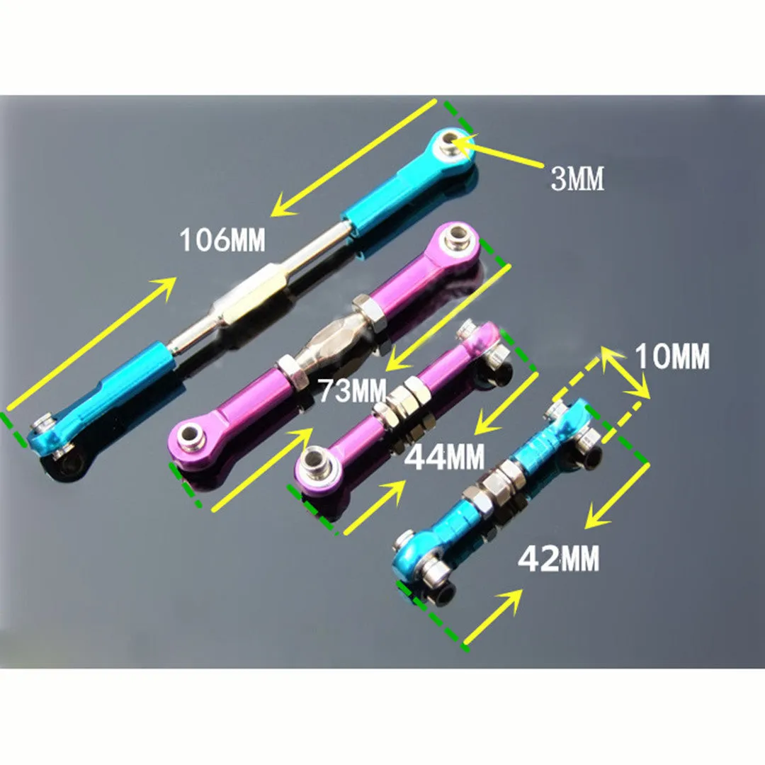1:10 aluminum alloy rod metal steering rod DIY toy car accessories