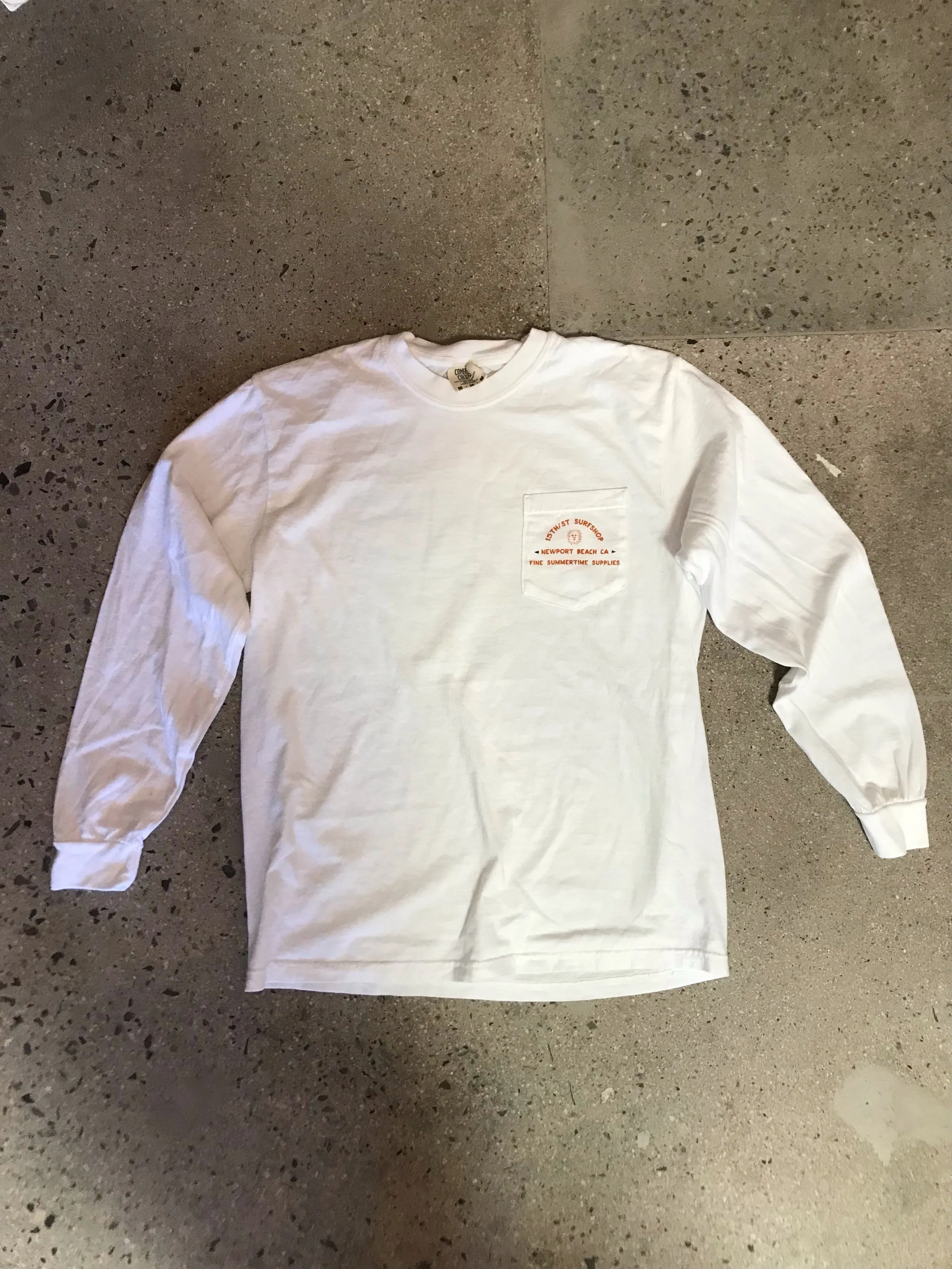 15th St Men's Summertime Supplies  Long Sleeve T-Shirt  WHITE