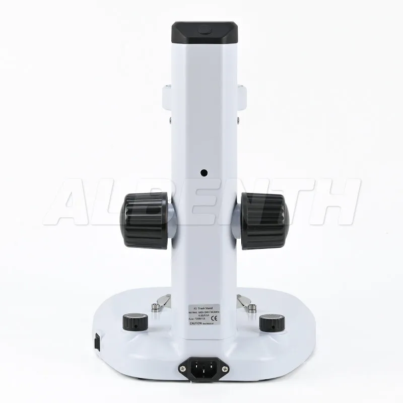 Albenth Microscope Track Stand - 76mm Coarse Focus, Top and Bottom LED Light (Separate Dimmable)