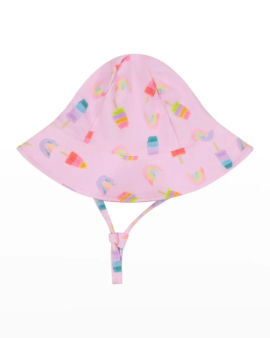 Andy & Evan Pink Popsicle Infant Swimsuit & Hat Set
