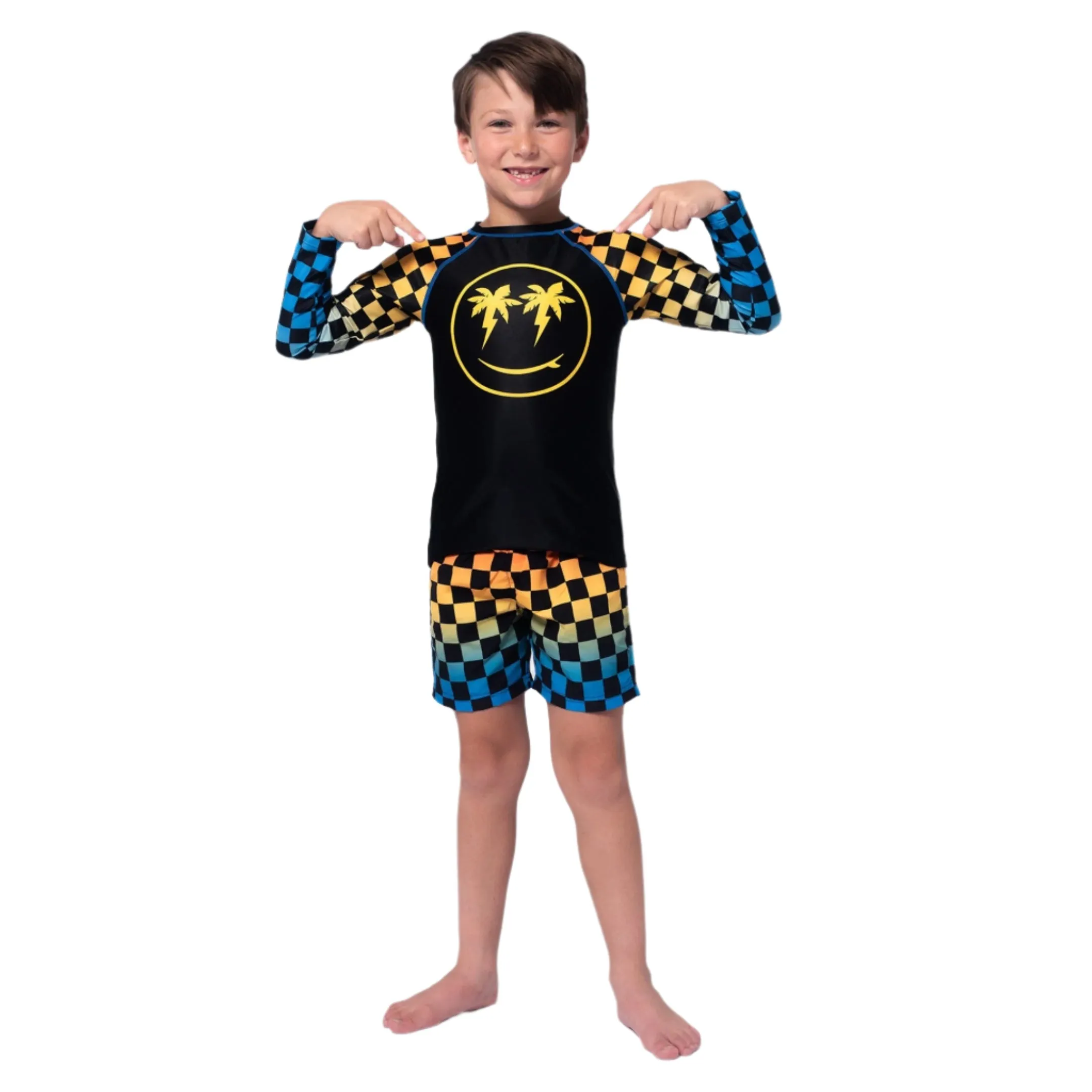 Appaman Mid Length Swim Trunks - Checkerboard