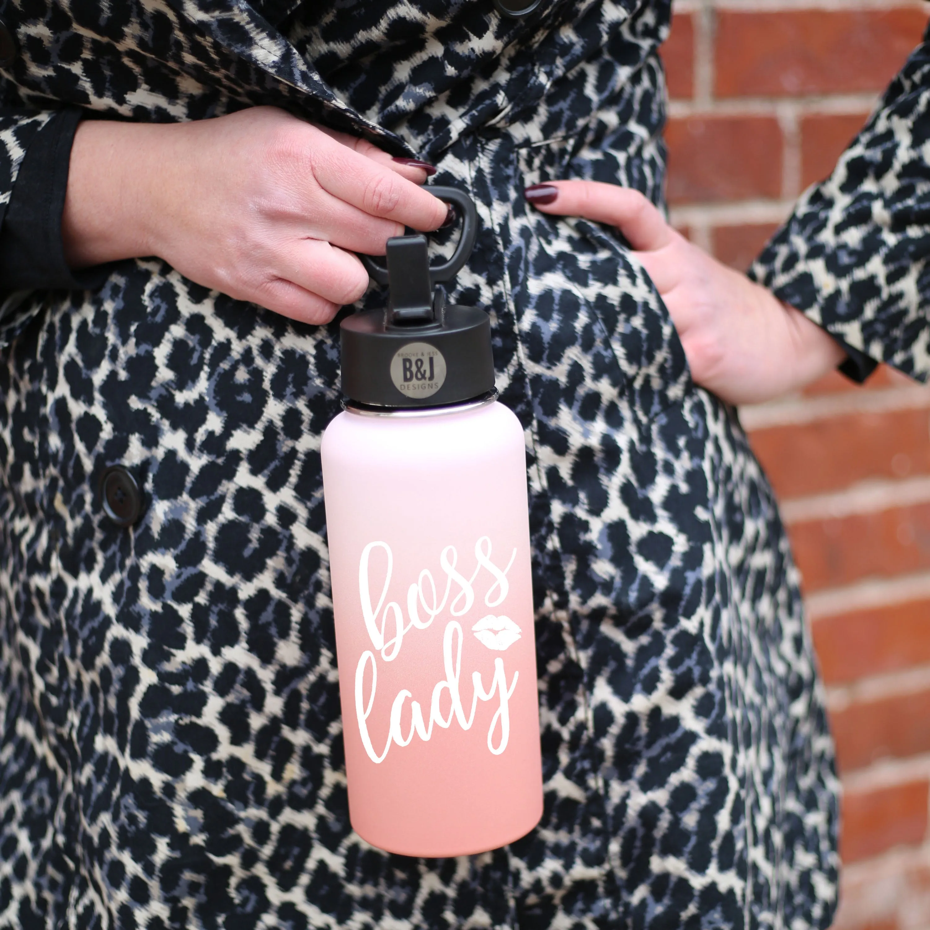 Boss Lady 32 oz Rose Gold Water Bottle for Bosses
