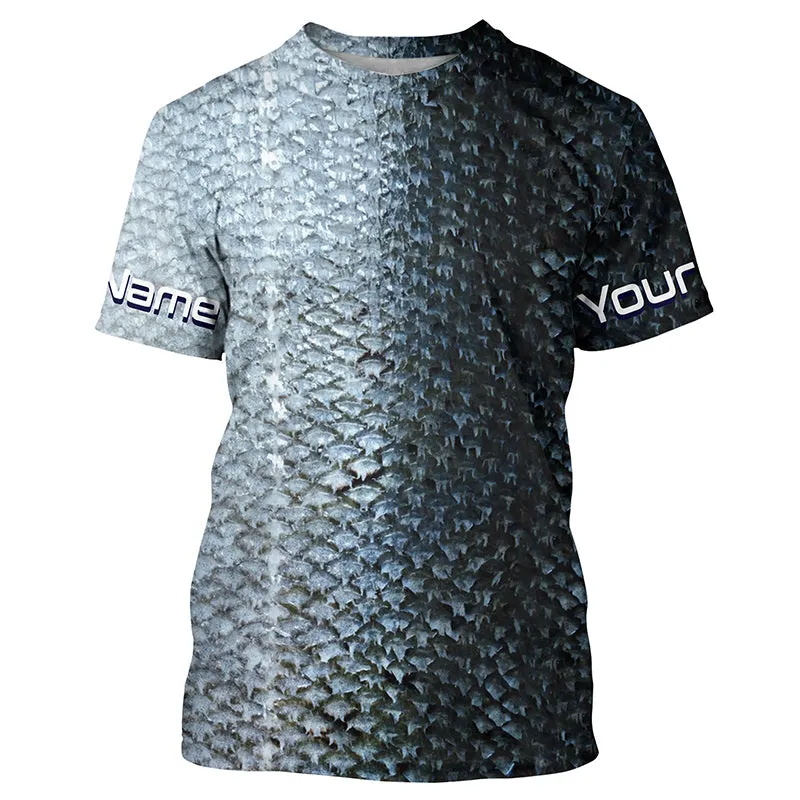 Chinook King Salmon Fishing Scales Custom Fishing T Shirts, Salmon Fishing Jerseys IPHW3986