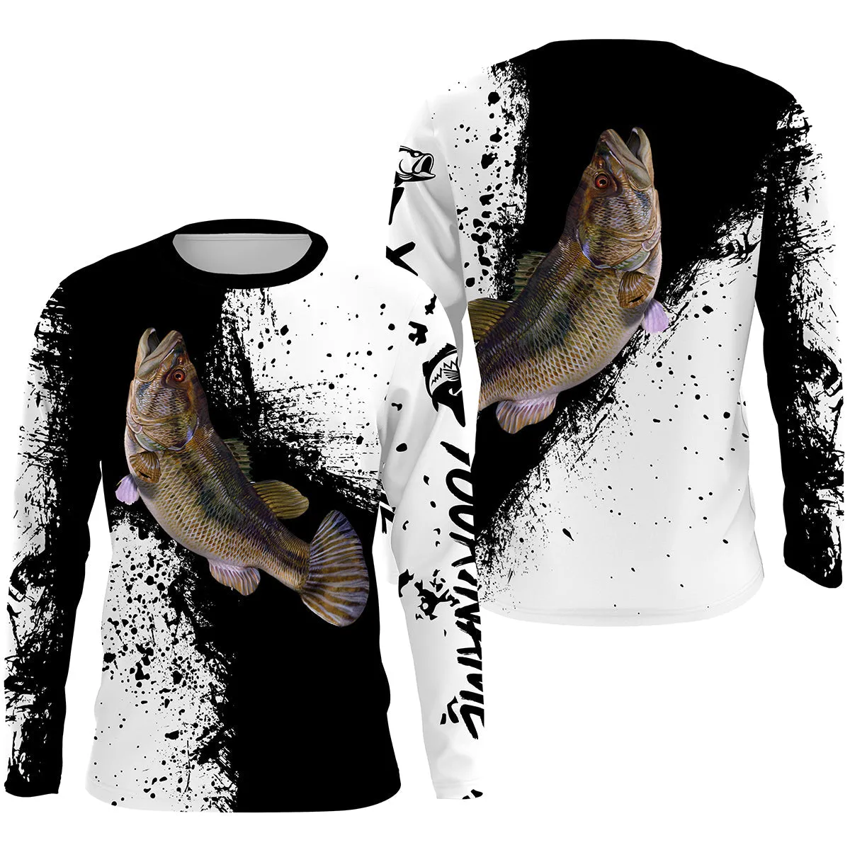 Customized Bass fishing shirts, long sleeve performance fishing shirts TTS0125