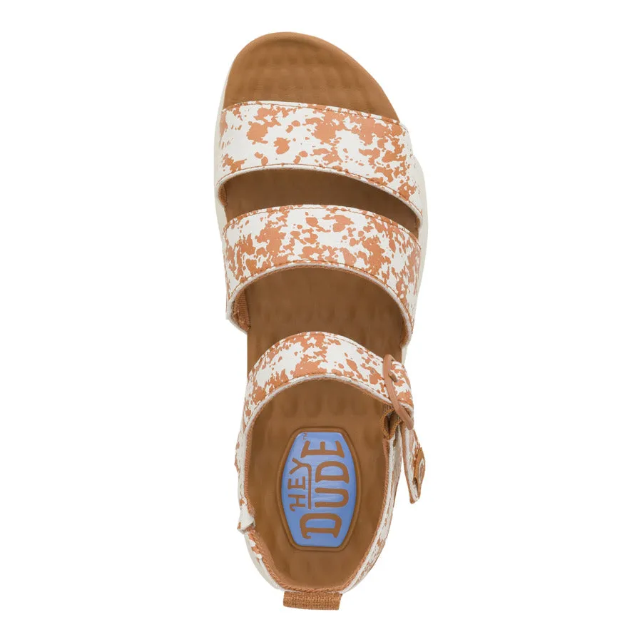 Delray Buckle Animal - Tan/White