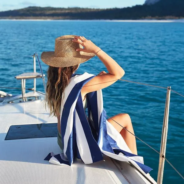 Dock & Bay Beach Towel - Cabana, Whitsunday Blue