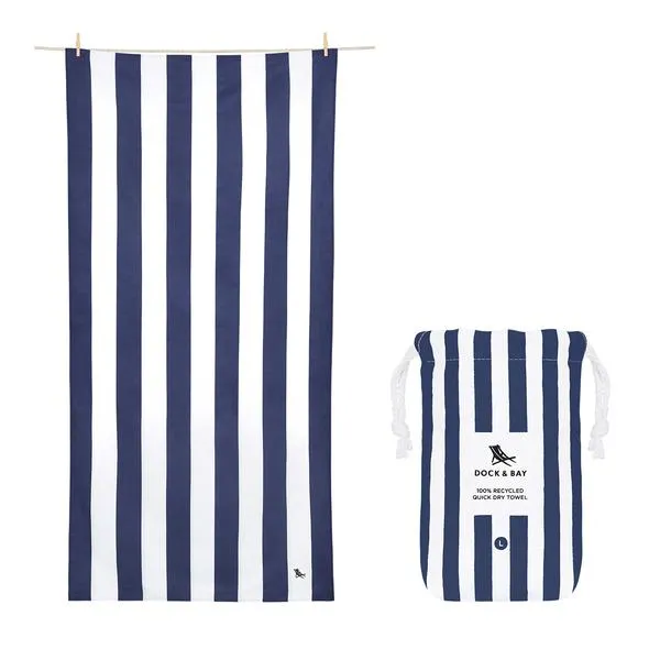 Dock & Bay Beach Towel - Cabana, Whitsunday Blue