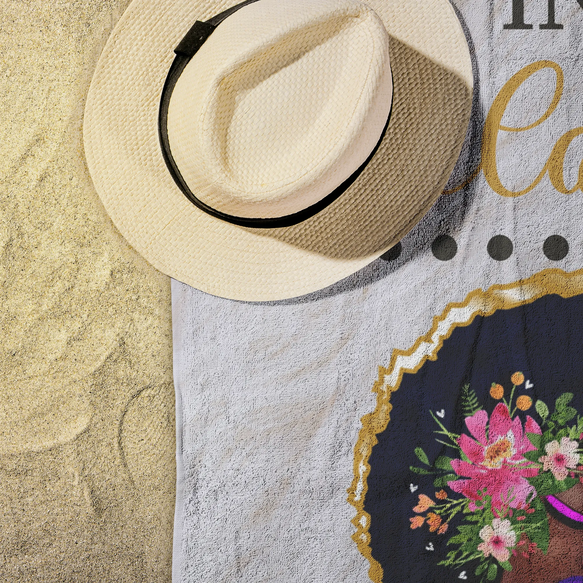 Drippin In Melanin Afro Girl Beach Towel | Salt Life | Summertime | Travel Gifts | Gifts for Her