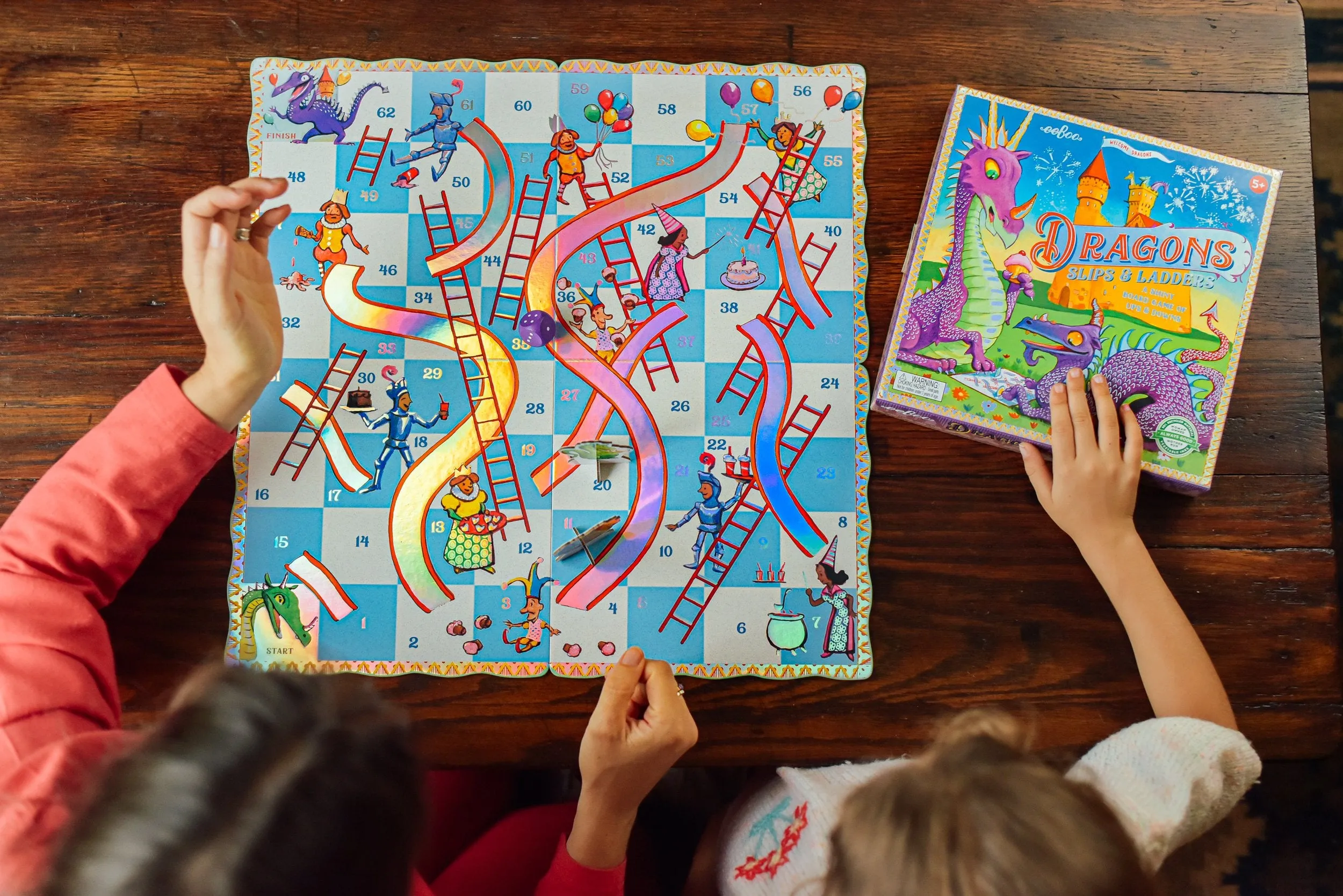 eeBoo Game Dragons Slips & Ladders