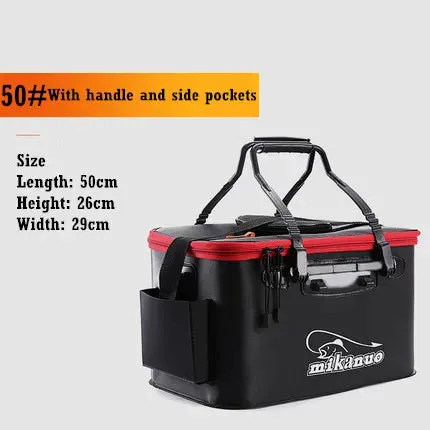 Fishing live bait tank Bucket Folding Portable EVA Outdoor Fishing air pump sold separately