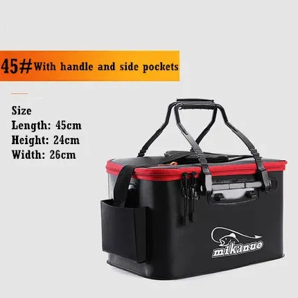 Fishing live bait tank Bucket Folding Portable EVA Outdoor Fishing air pump sold separately