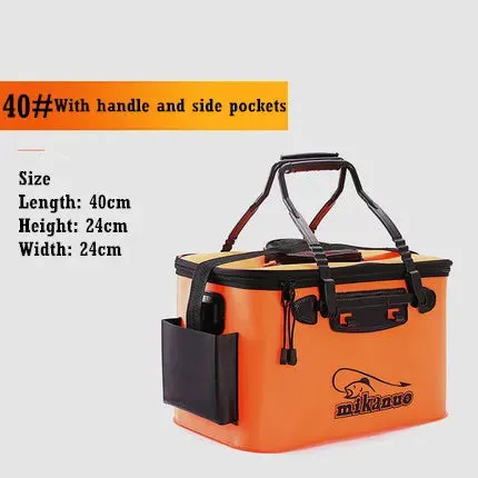 Fishing live bait tank Bucket Folding Portable EVA Outdoor Fishing air pump sold separately
