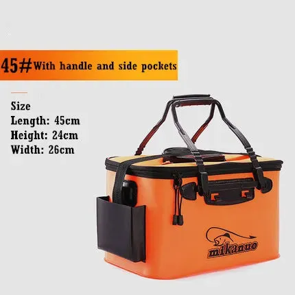 Fishing live bait tank Bucket Folding Portable EVA Outdoor Fishing air pump sold separately