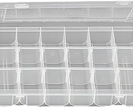 FLADEN Clear (18 sections) Fishing Terminal Bits Lure Storage Box  #19-8159