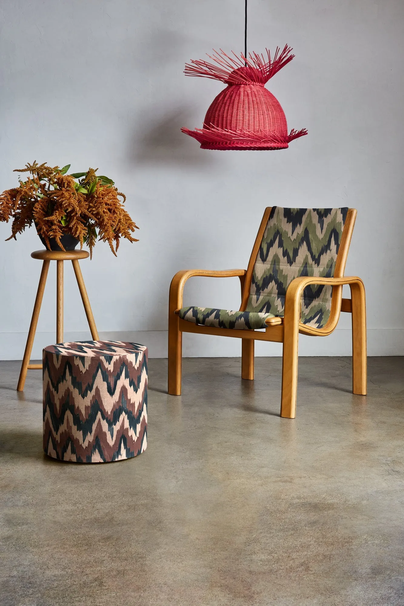 FLAME STITCH FABRIC / EAGLE ROCK