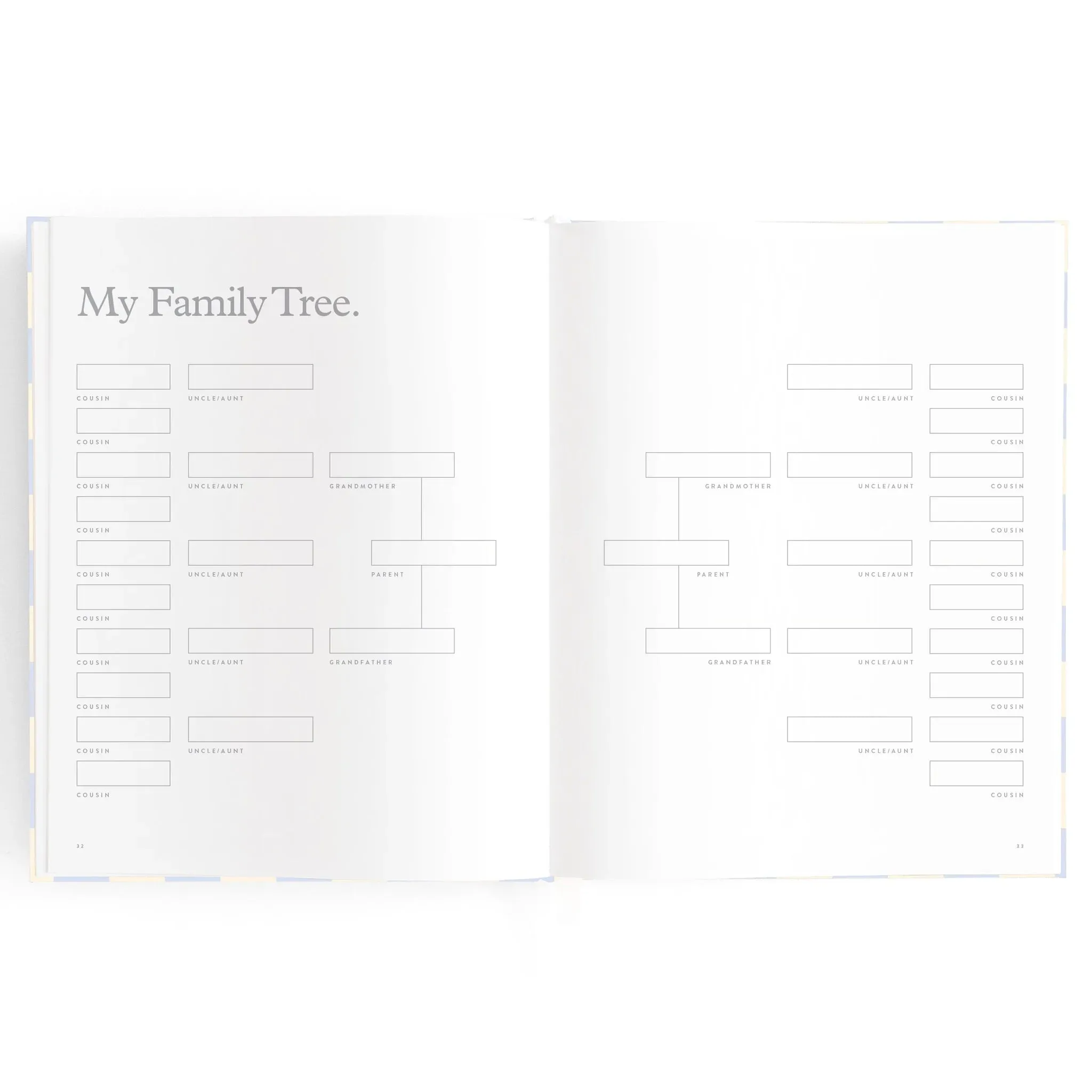 Fox & Fallow Baby Record Book - Blue Check