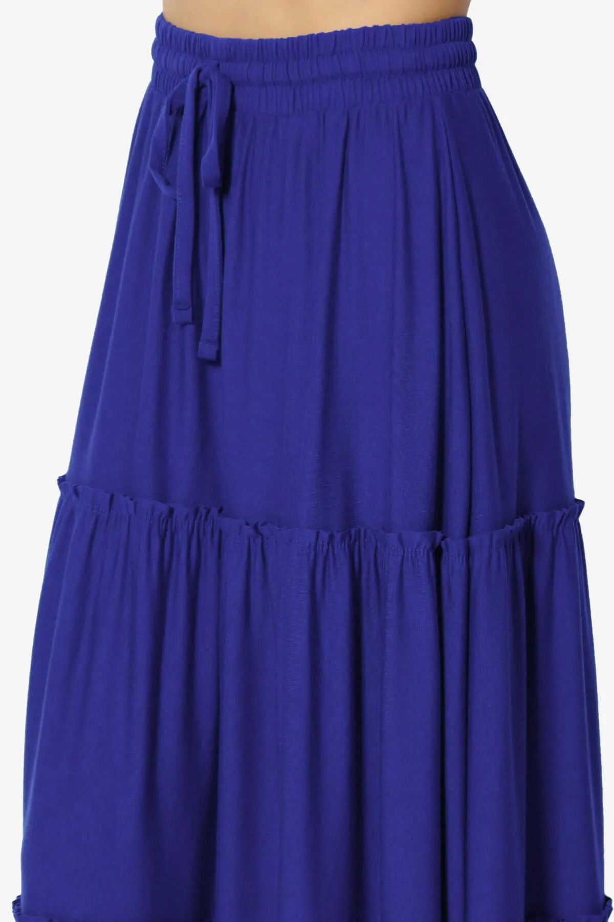 Kelton Ruffle Tiered Jersey Maxi Skirt PLUS