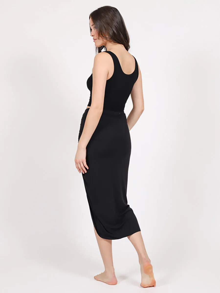 Laguna Ruched Skirt in Black