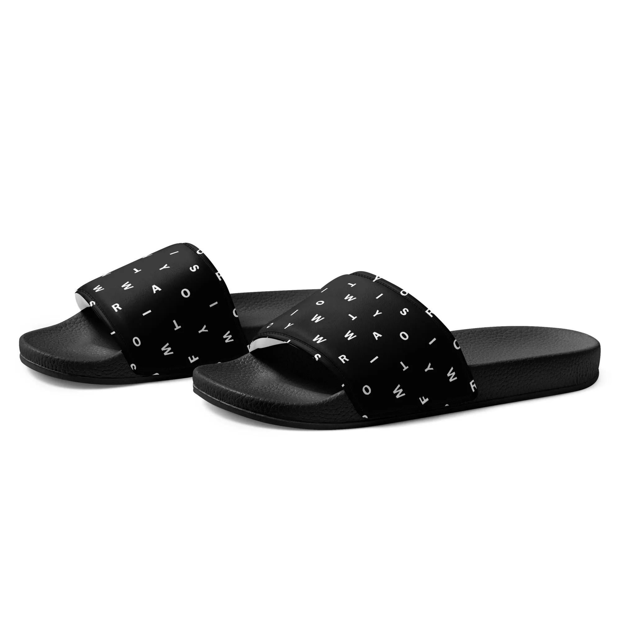 Letter Black - Inspired By Taylor Swift - Sustainably Made Men’s slides