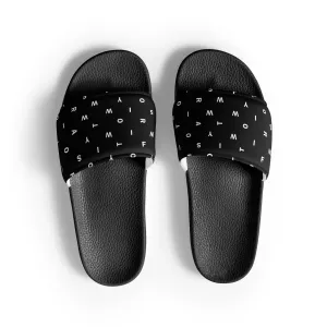 Letter Black - Inspired By Taylor Swift - Sustainably Made Men’s slides