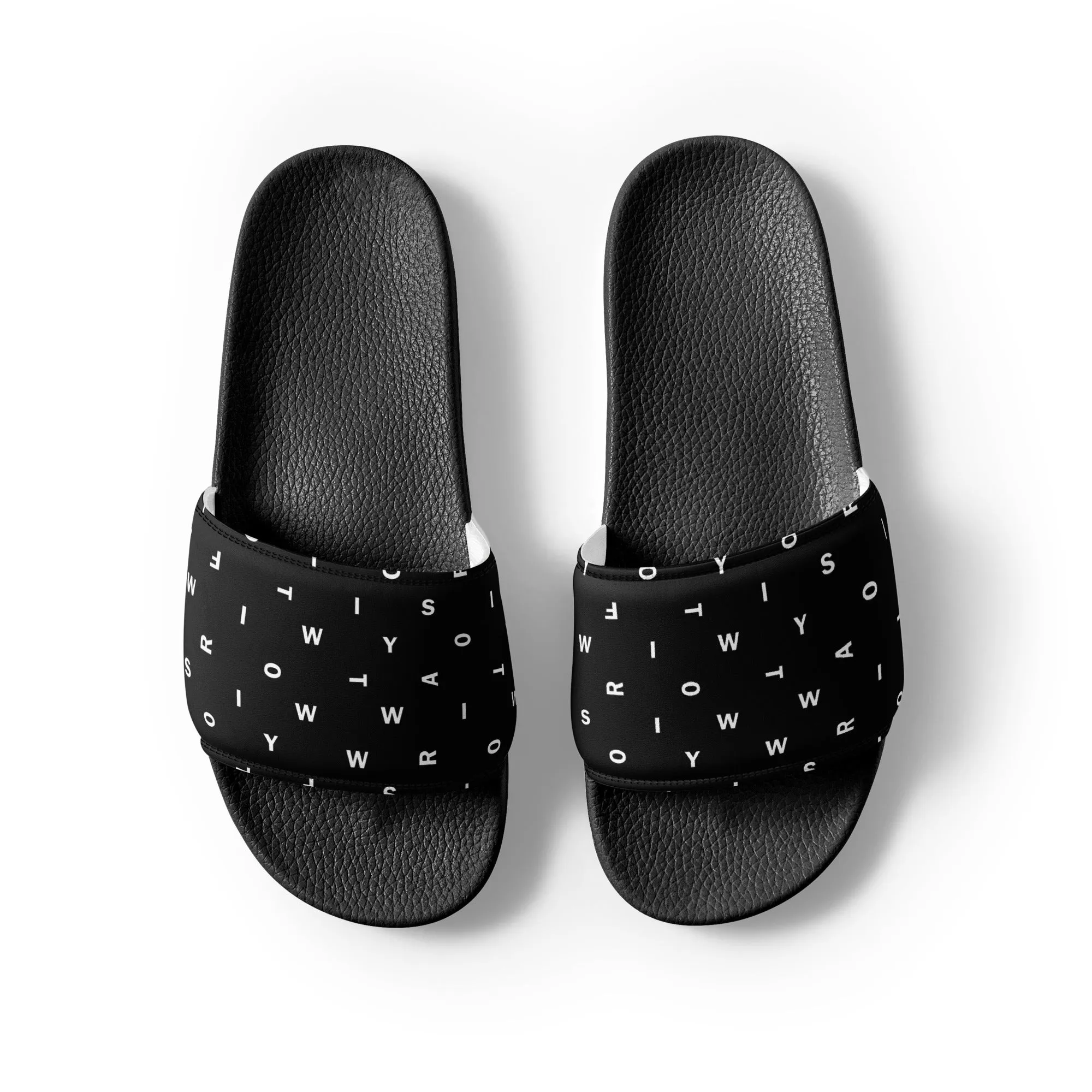 Letter Black - Inspired By Taylor Swift - Sustainably Made Men’s slides