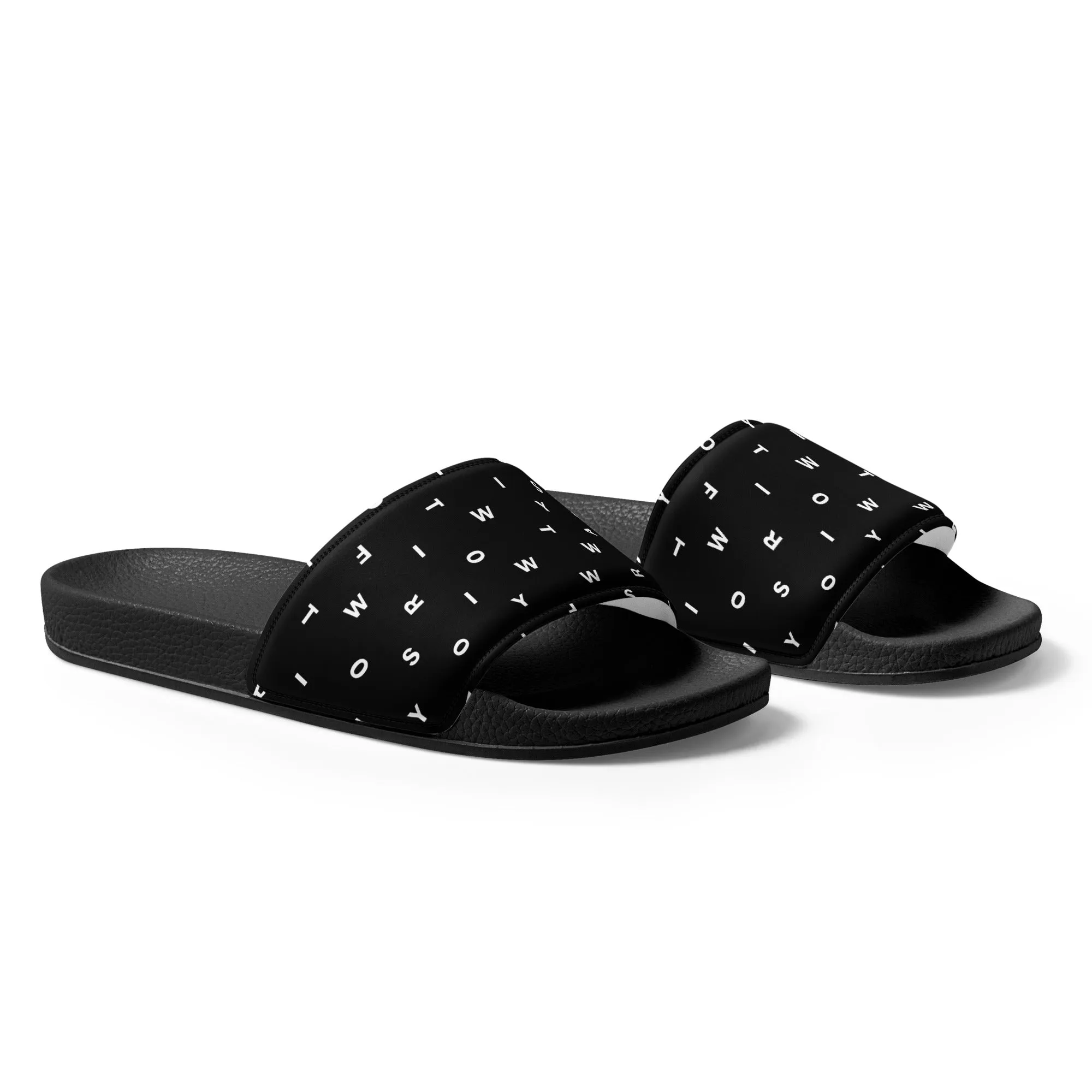 Letter Black - Inspired By Taylor Swift - Sustainably Made Men’s slides