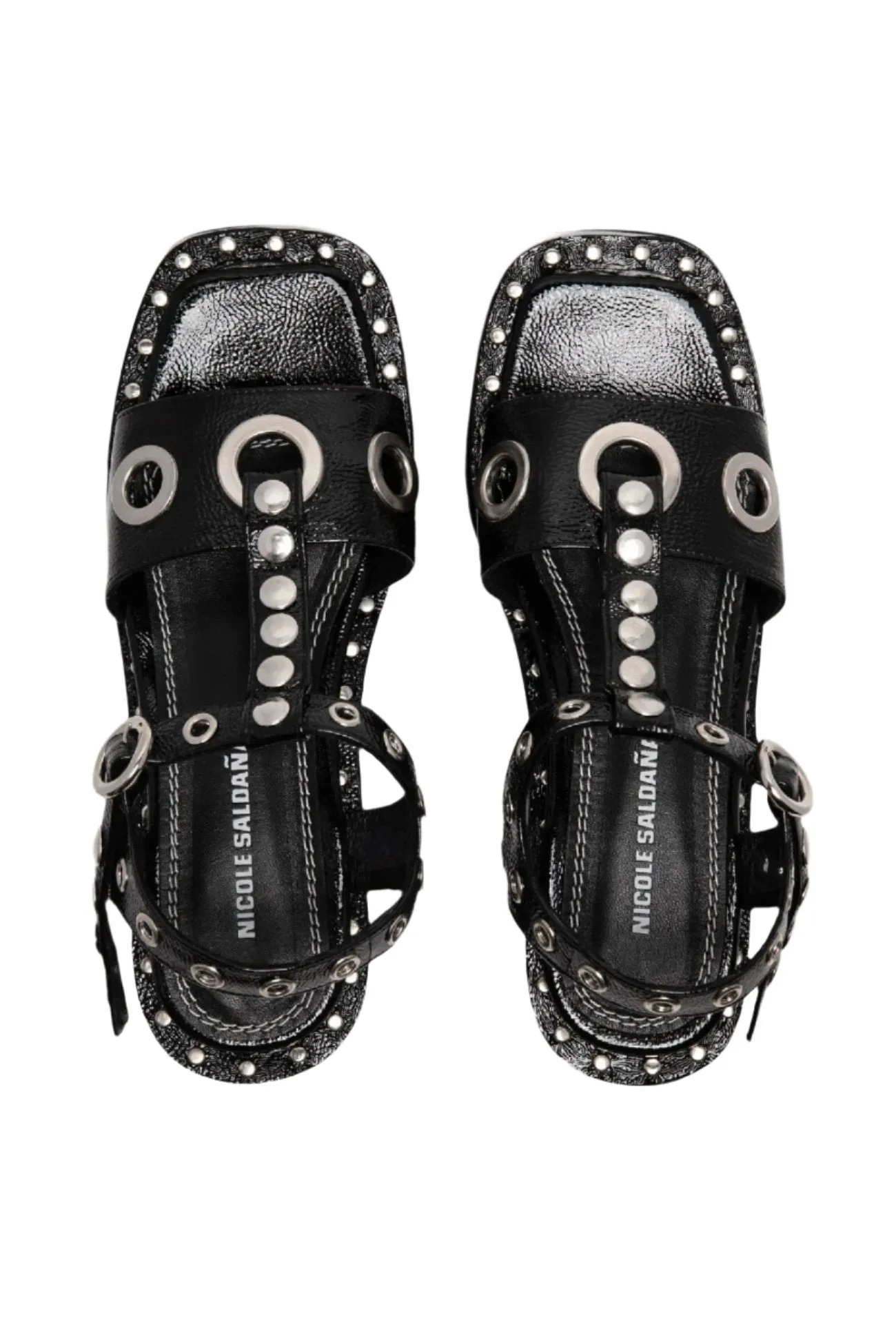 lonnie / black cracked patent