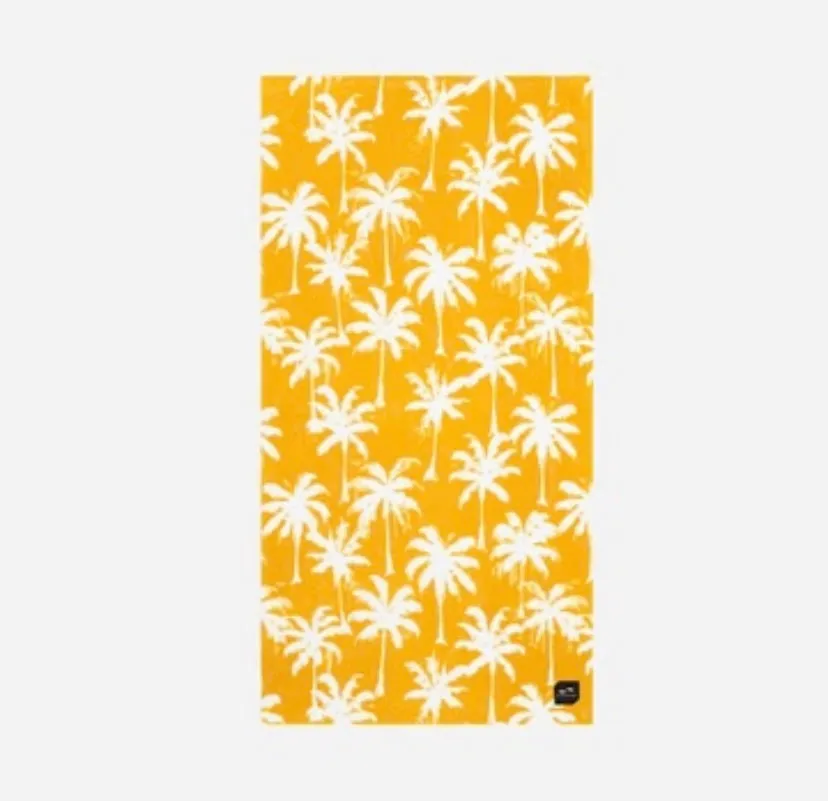 Luca Beach Towel White/Mustard
