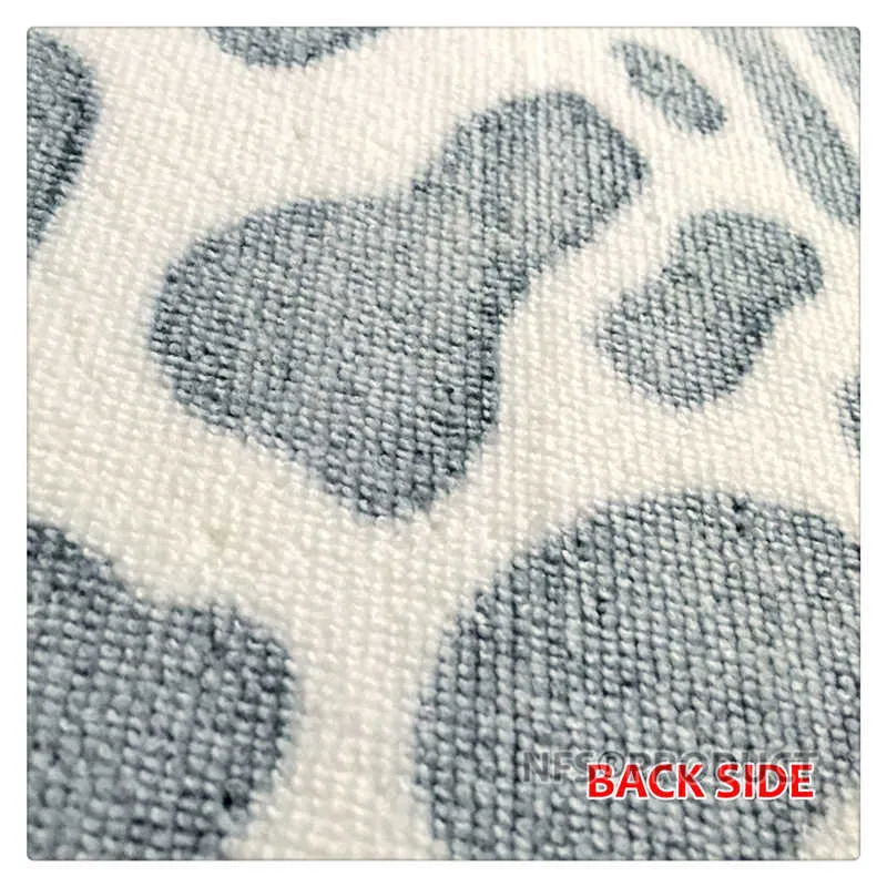 Microfiber Beach Towel Oversized Black Leopard Print
