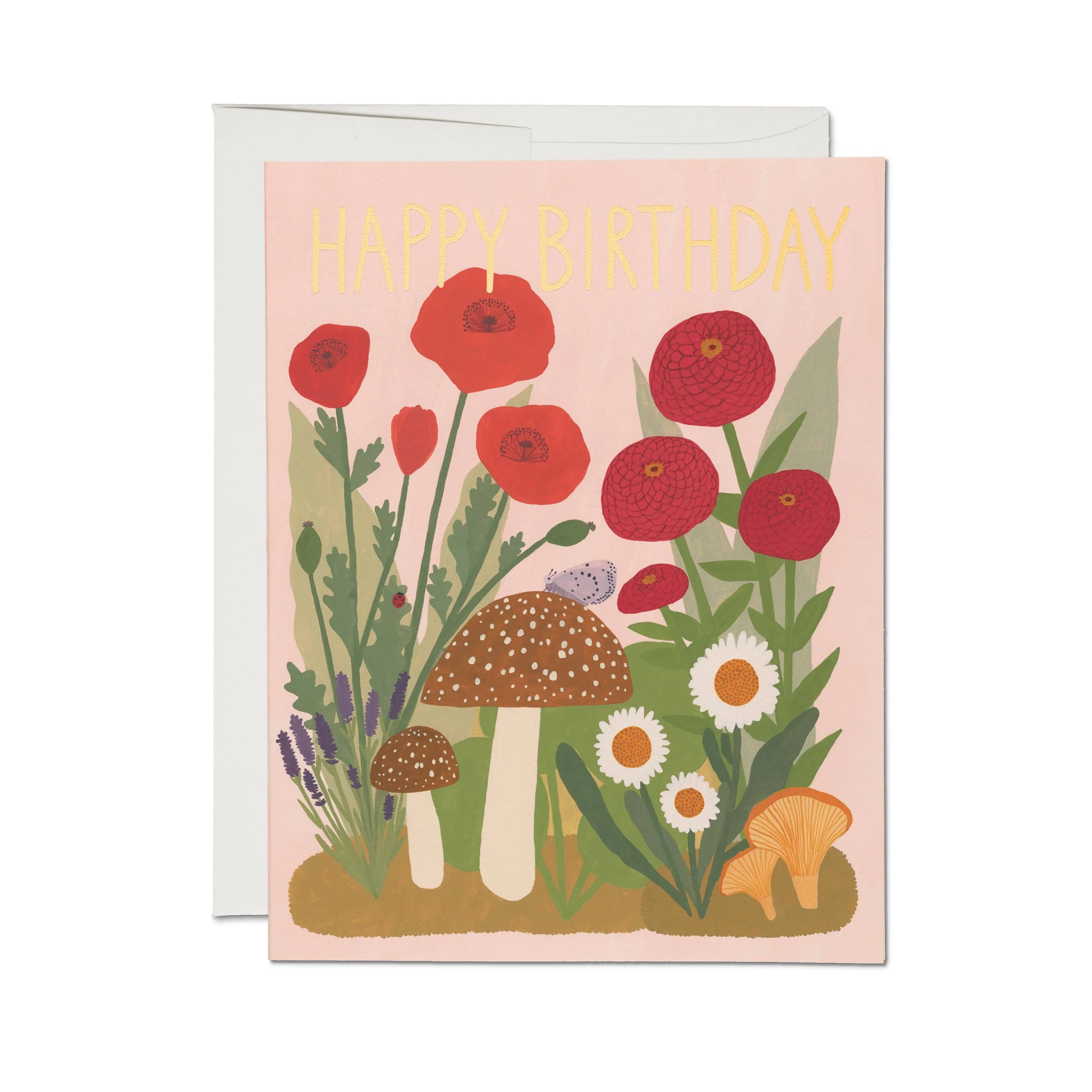 Mushroom Melody greeting card: Single