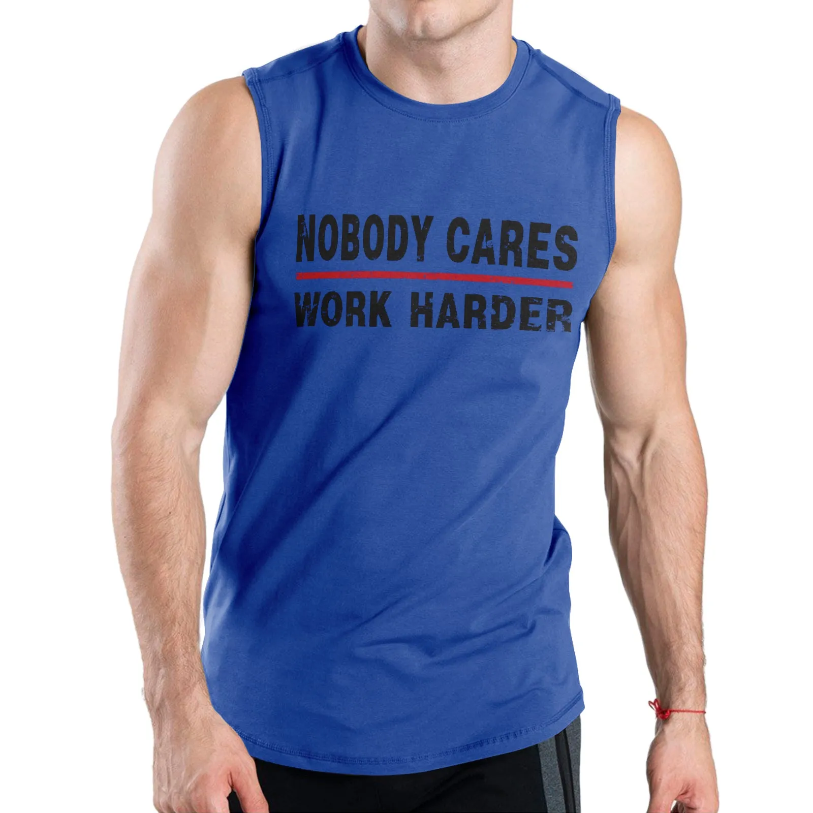 NOBODY CARES WORK HARDER QUICK DRY TANK TOP