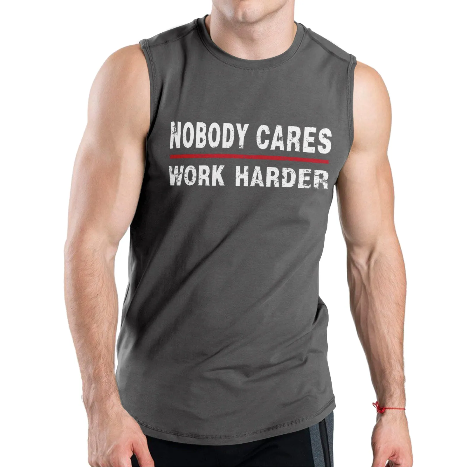 NOBODY CARES WORK HARDER QUICK DRY TANK TOP