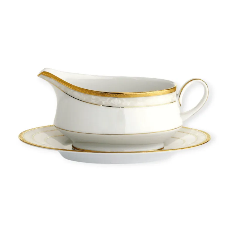 Noritake Hampshire Gold Gravy Boat & Saucer 500ml HAMPG012