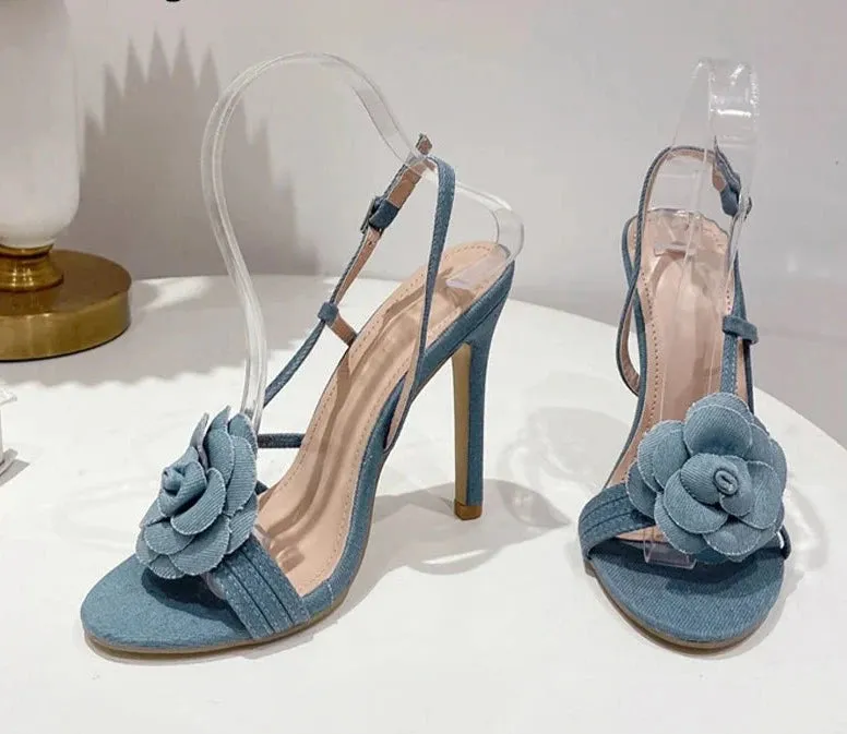 Patent Leather Flowers Sandal