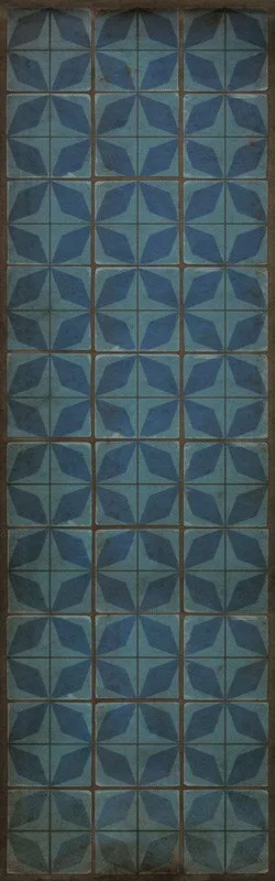 Pattern 54 "Blue Moon" Vinyl Floorcloth - Spicher & Co.