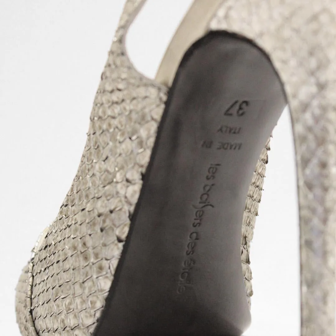 Phyton peep toe sandal