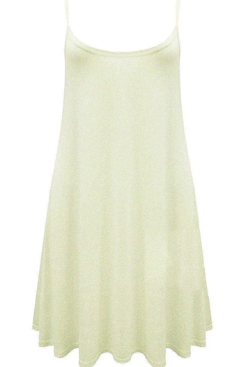 Plus Size Strappy Mini Dress Vest Top
