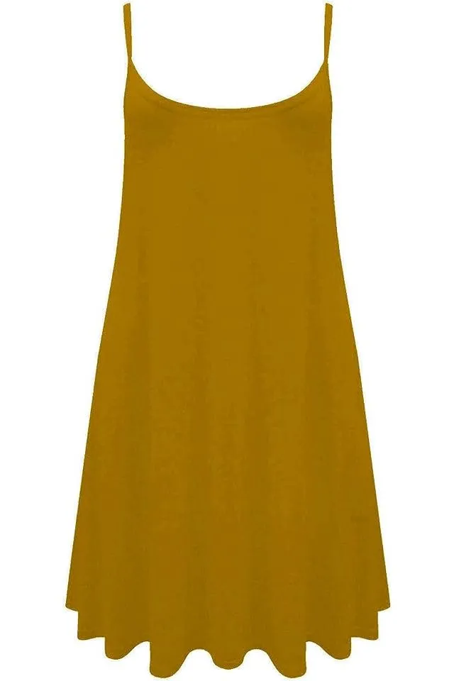 Plus Size Strappy Mini Dress Vest Top