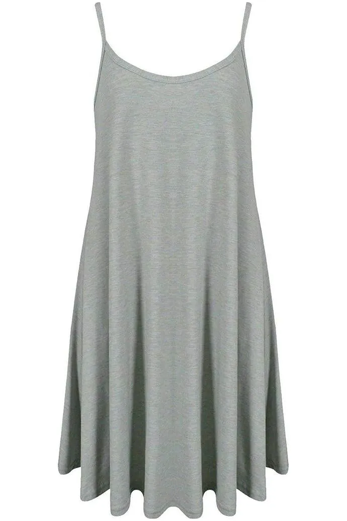 Plus Size Strappy Mini Dress Vest Top