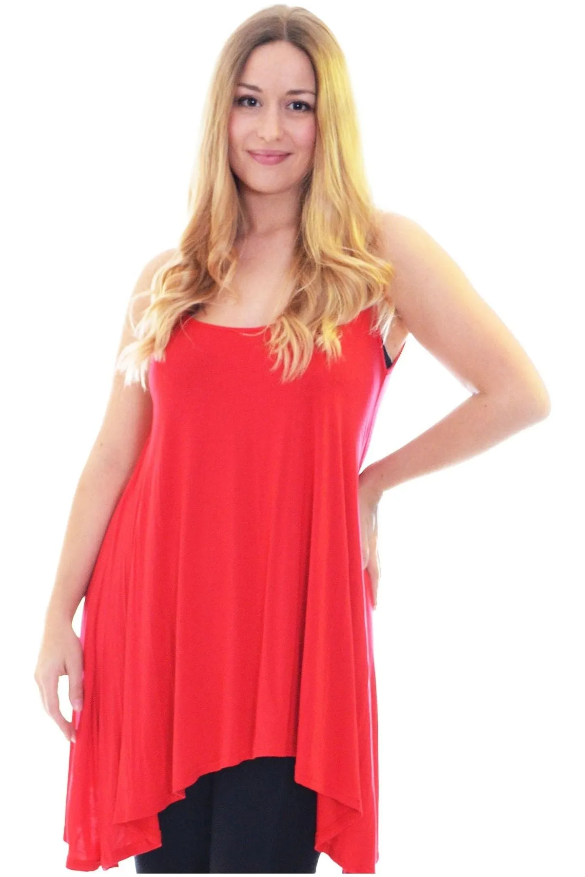 Plus Size Strappy Mini Dress Vest Top