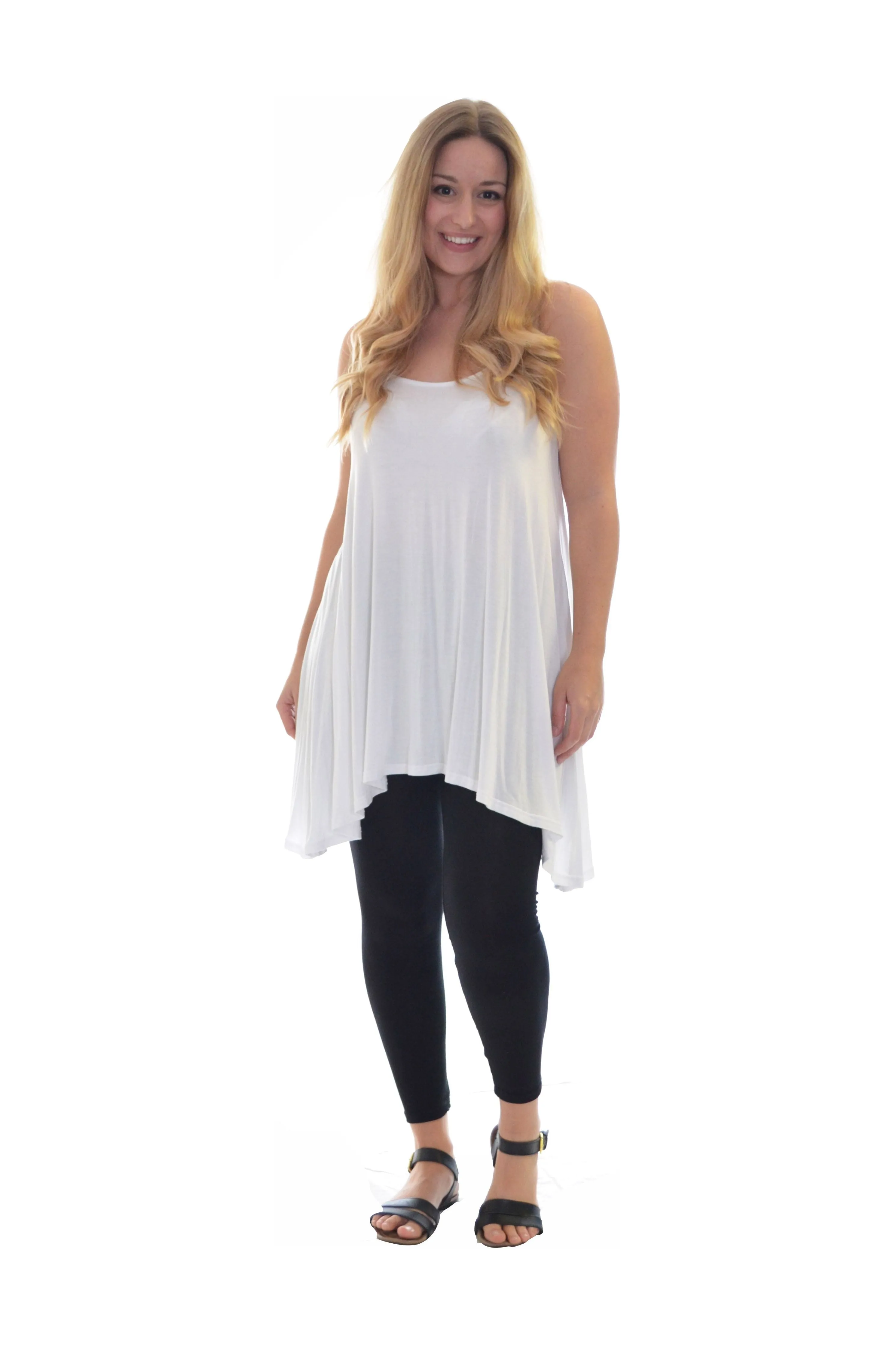 Plus Size Strappy Mini Dress Vest Top