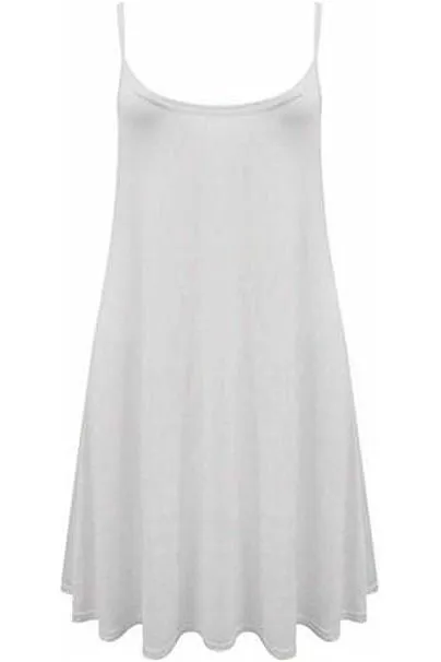 Plus Size Strappy Mini Dress Vest Top
