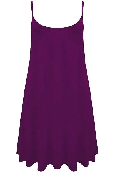 Plus Size Strappy Mini Dress Vest Top