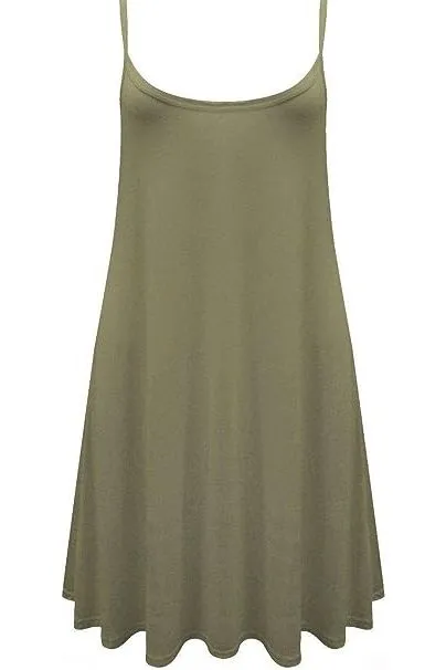 Plus Size Strappy Mini Dress Vest Top