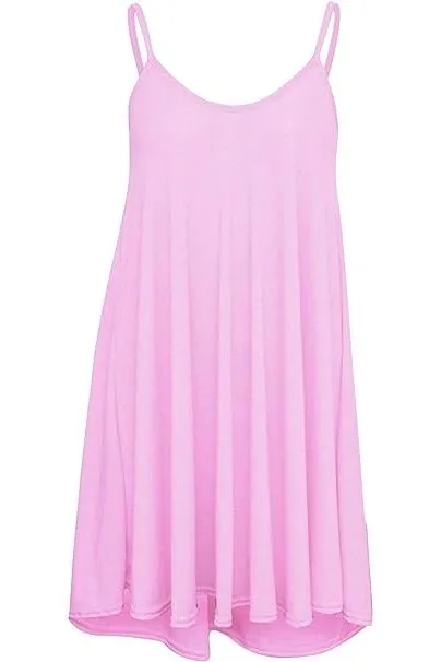Plus Size Strappy Mini Dress Vest Top