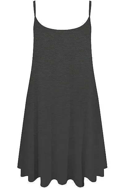 Plus Size Strappy Mini Dress Vest Top