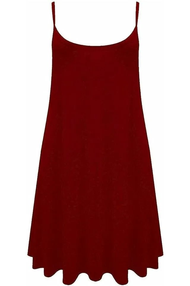 Plus Size Strappy Mini Dress Vest Top