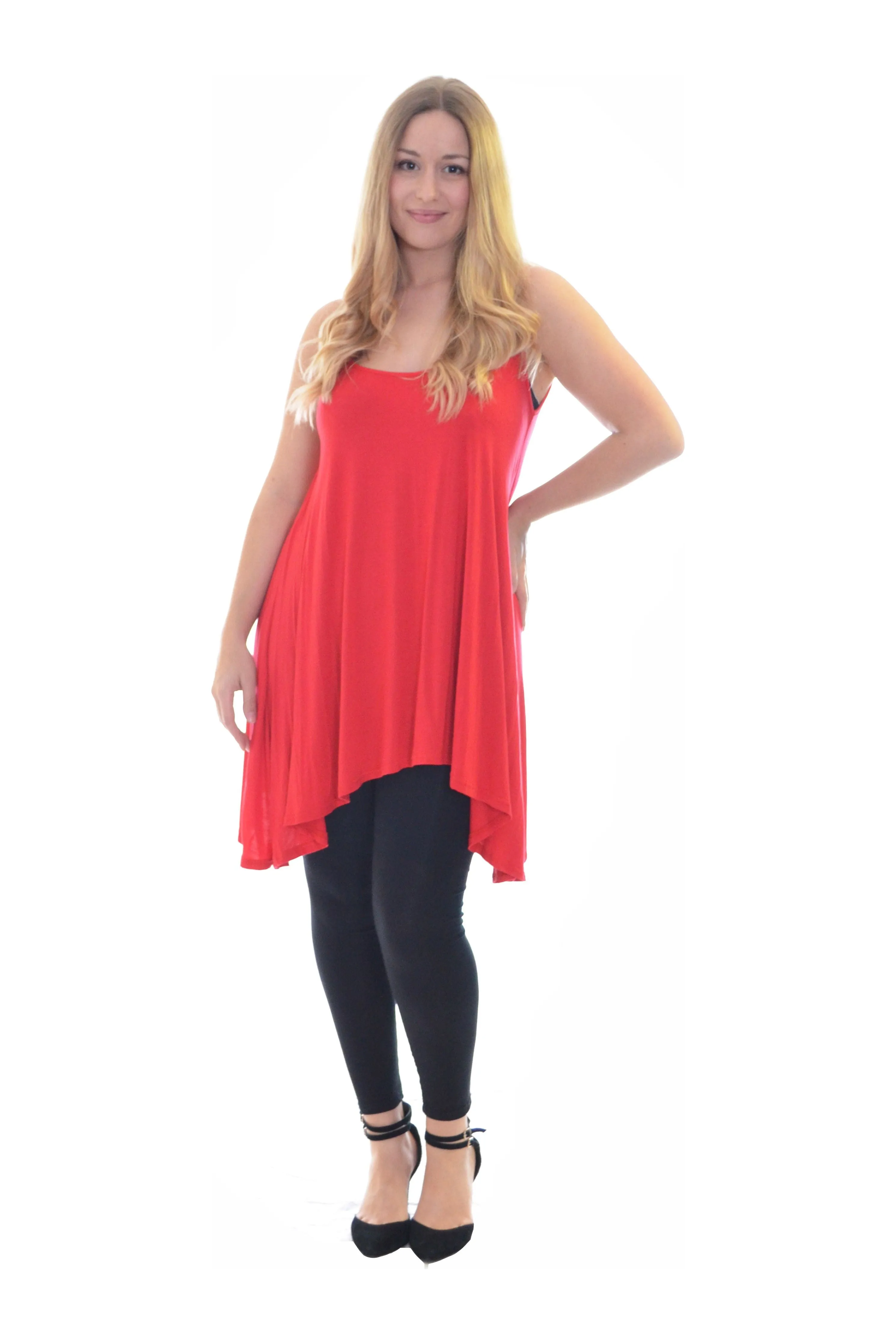Plus Size Strappy Mini Dress Vest Top