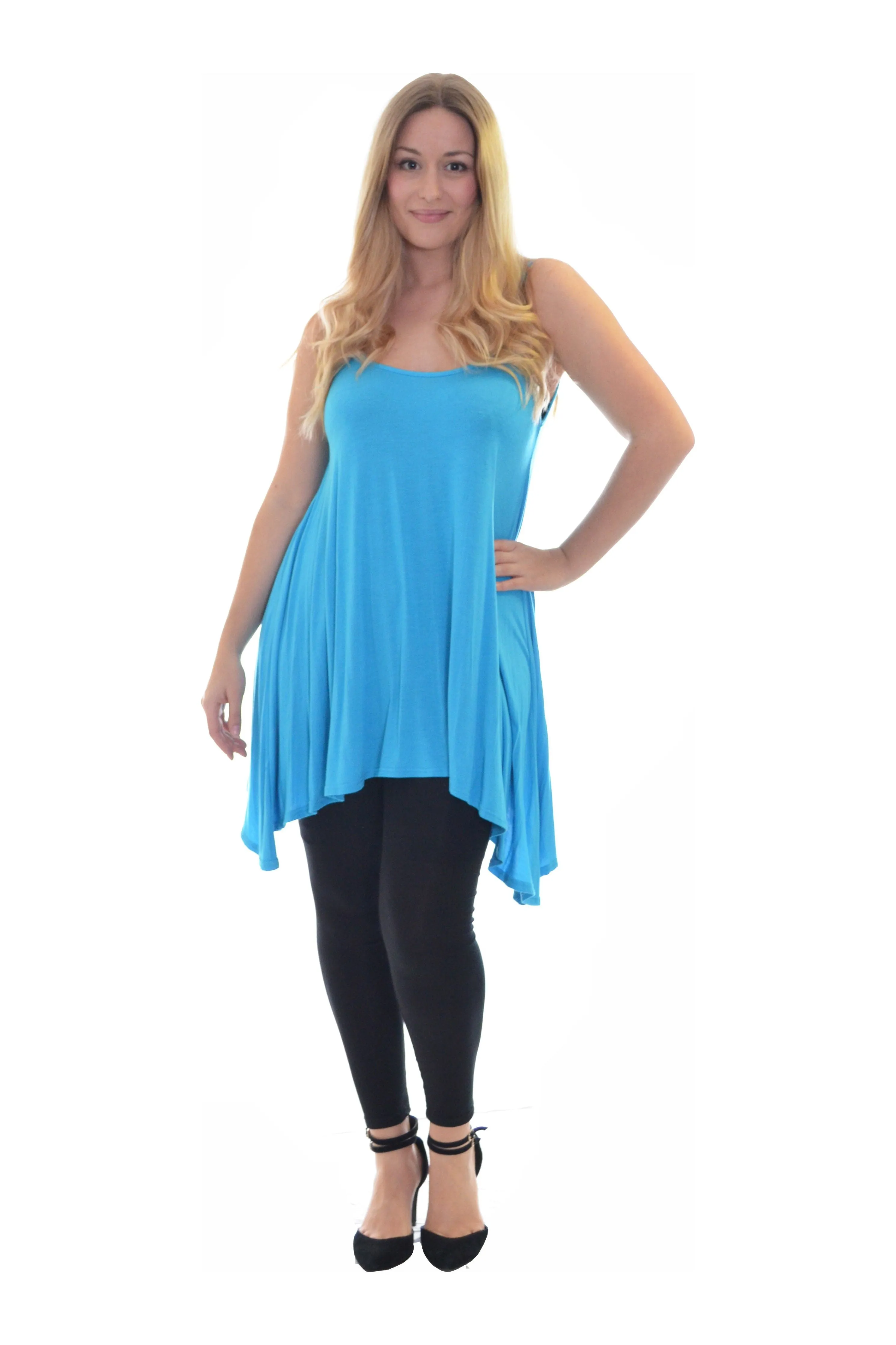 Plus Size Strappy Mini Dress Vest Top