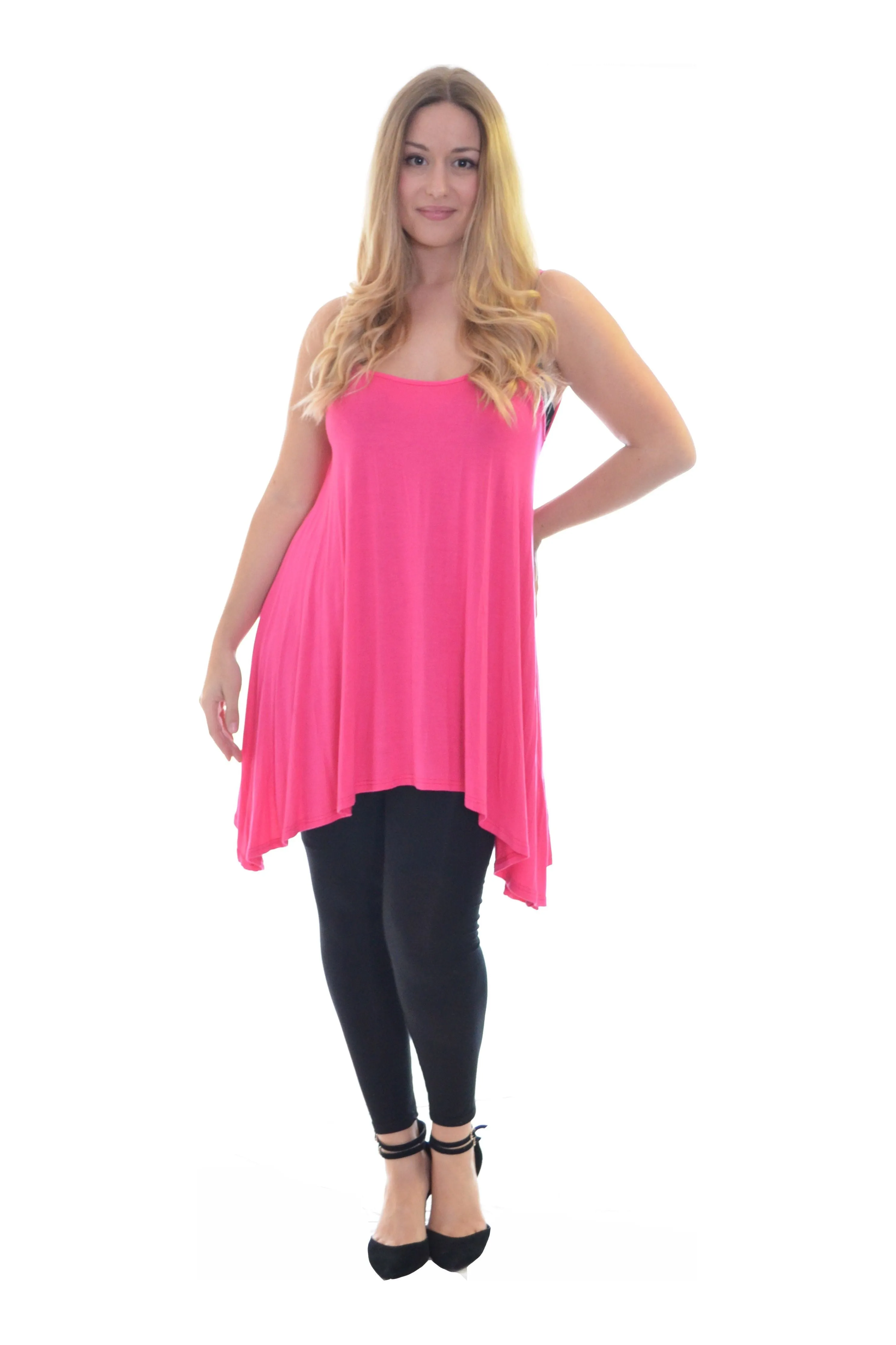 Plus Size Strappy Mini Dress Vest Top
